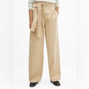 MANGO Women's Belted
Paperbag Trousers